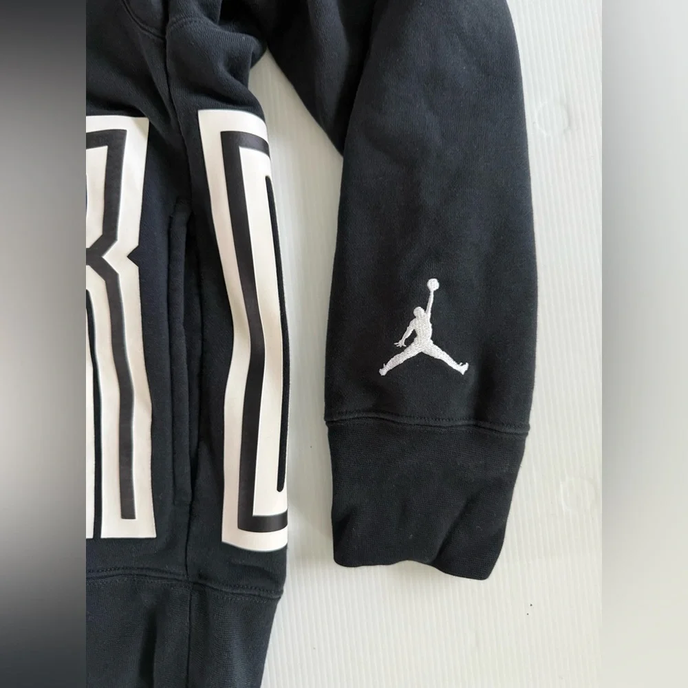 Air Jordan DNA Wrap Around Spellout Splete Black Pullover Hoodie Mens Size Large